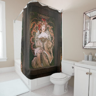 Daydroom c1896 van Alphonse Mucha Douchegordijn