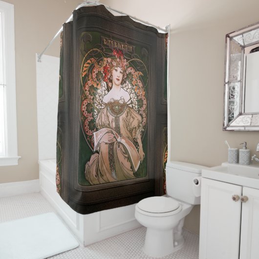 Daydroom c1896 van Alphonse Mucha Douchegordijn (In situ)