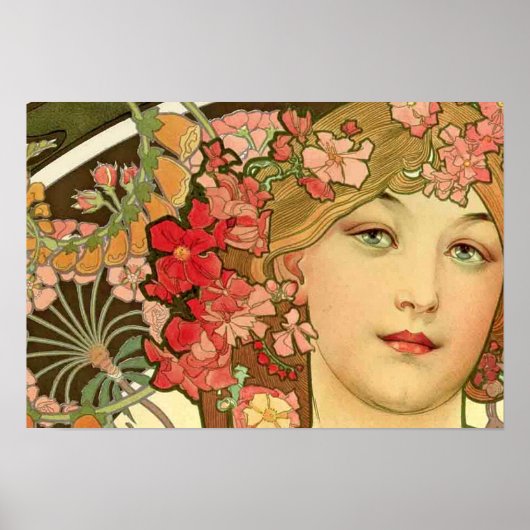 Daydroom van Alphonse Mucha Poster (Voorkant)