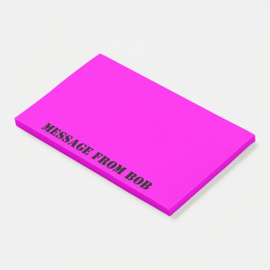 Dayglow Fuchsia Message 10 x 6 Post-it® Notes (Schuin)