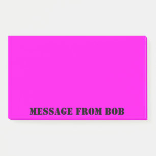 Dayglow Fuchsia Message 10 x 6 Post-it® Notes
