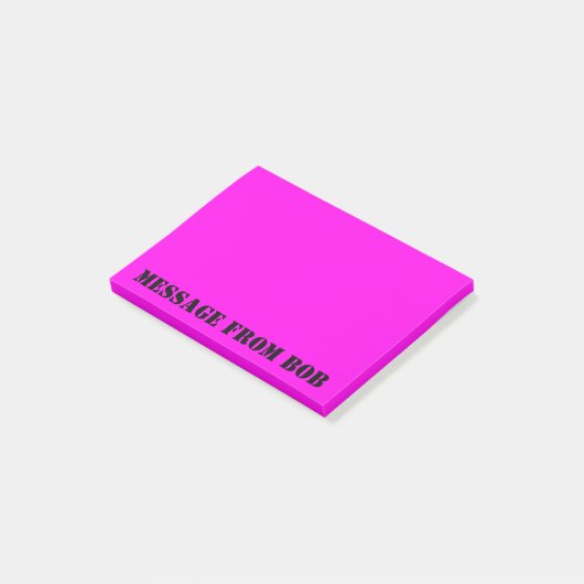 Dayglow Fuchsia Message 4 x 3 Post-it® Notes (Schuin)