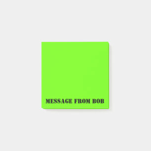 Dayglow Green Message 3 x 3 Post-it® Notes
