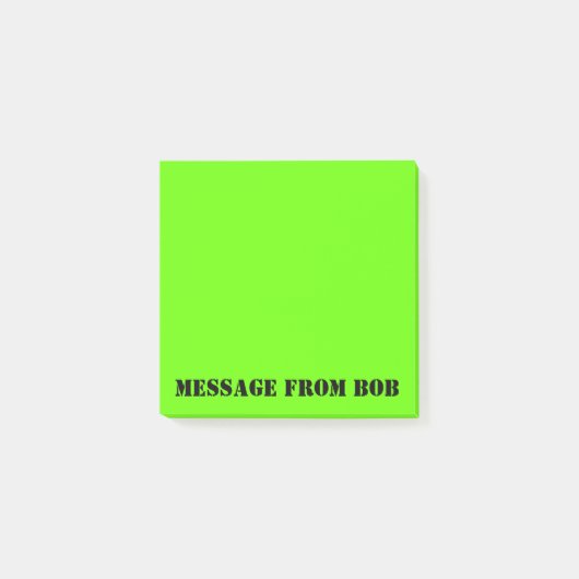 Dayglow Green Message 3 x 3 Post-it® Notes (Voorkant)