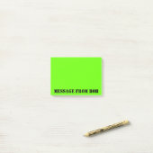 Dayglow Green Message Post-it® Notes (Op bureau)