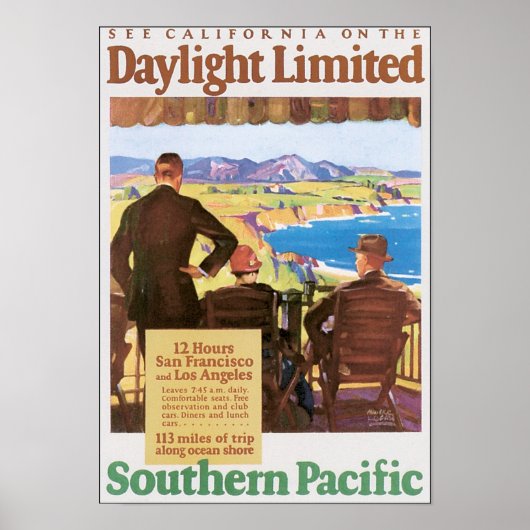 Daylight Unlimited Southern Pacific Travel Poster (Devant)