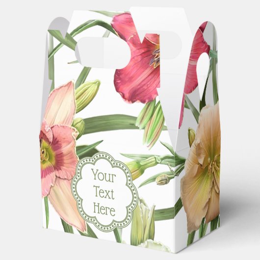 Daylilies gepersonaliseerd bedankdoosjes (Geopend)