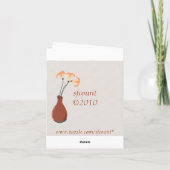 Daylilies in een rode vaas Note Kaart (Achterkant)