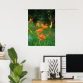 Daylillies, Sinaasappel Poster (Thuiskantoor)