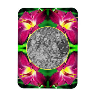 Daylily Flower Lijst Creëer Uw eigen foto Magneet