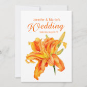 Daylily Hemerocallis faire-part de mariage florale (Devant)