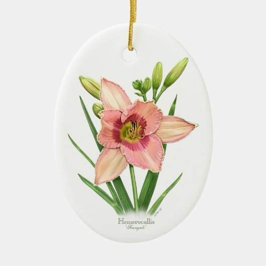 Daylily - Svengali Keramisch Ornament (Voorkant)