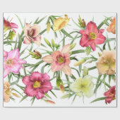 Daylivlies over de hele wereld cadeaupapier (Vlak)