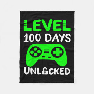 Days of School Gamer Level 100 ontgrendeld Fleece Deken