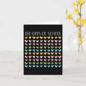 Days of School Hearts 100e lerarenretro Kaart (Gele Bloem)