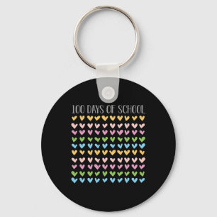 Days of School Hearts 100e lerarenretro Sleutelhanger