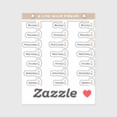 Days of the week sticker sheet (Feuille)