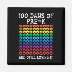 Days Pre-K Loving It Hearts 100ste Dag van de Scho Magneet