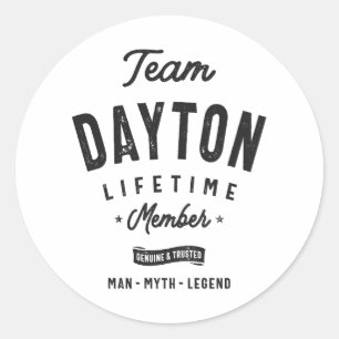 Dayton Lifetime Lid met gepersonaliseerde naam Day Ronde Sticker