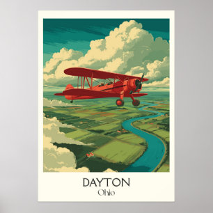 Dayton Ohio Aviation Geboorteplaats Wright Brother Poster
