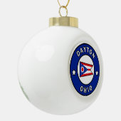 Dayton Ohio Keramische Bal Ornament (Links)