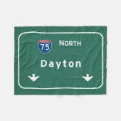 Dayton Ohio oh Interstate Highway Freeway : Fleece Deken (Voorkant (Horizontaal))
