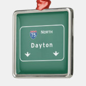 Dayton Ohio oh Interstate Highway Freeway : Metalen Ornament (Links)