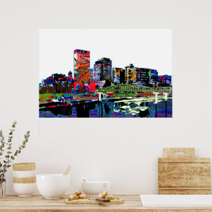 Dayton, Ohio op graffiti Poster