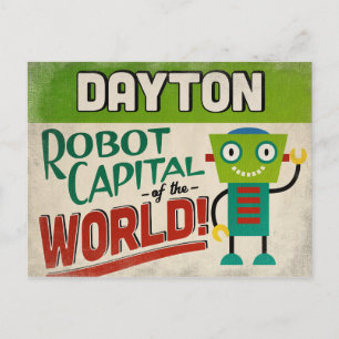 Dayton Ohio Robot - Funny  Briefkaart