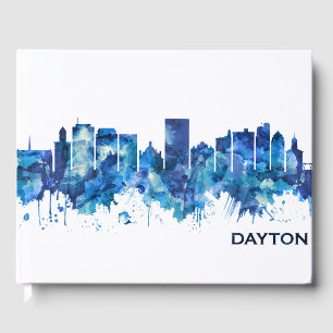 Dayton Ohio Skyline Blue Gastenboek