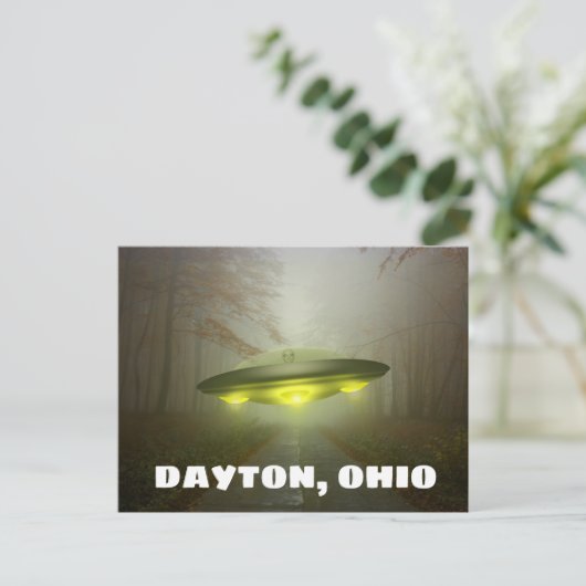 DAYTON OHIO SPACESHIP UFO ART Briefkaarten (Staand voorkant)