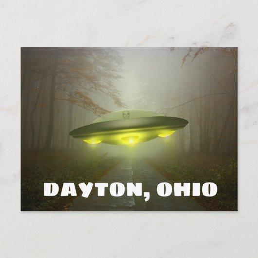 DAYTON OHIO SPACESHIP UFO ART Briefkaarten (Voorkant)