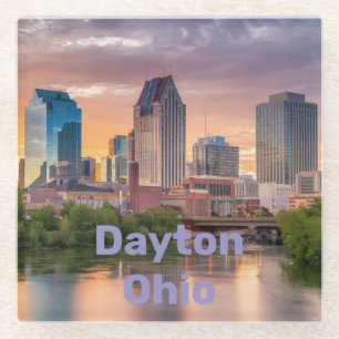 Dayton Ohio Square Glass Onderzetter