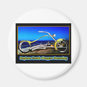 Daytona Beach Chopper Dreaming Geel Goud Zwart T Magneet
