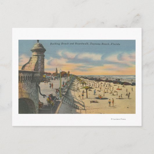 Daytona Beach, FL - Boardwalk Uitzicht van Beach Briefkaart (Voorkant)