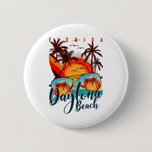 Daytona Beach Fl. Zomer Vakantie Trip - Florida B Ronde Button 5,7 Cm