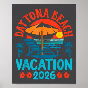 Daytona Beach Florida 2026 Familievakantie Zomer Poster