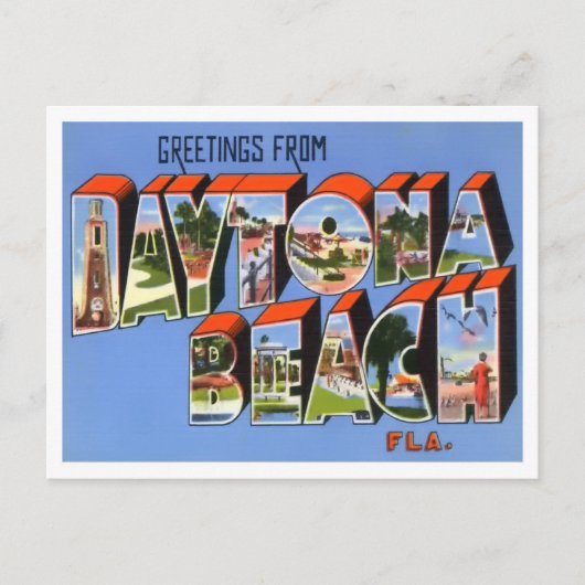 Daytona Beach, Florida  Big Letters Briefkaart (Voorkant)