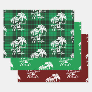 Daytona Beach Florida Green Pset Green Red Inpakpapier Vel