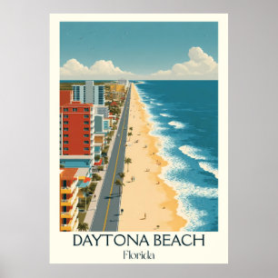 Daytona Beach Florida  Oceaan Reiskunst Poster