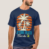 Daytona Beach Florida Palm Trees Orange Sunset T-shirt (Voorkant)