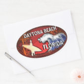 Daytona Beach Florida surf art autocollants (Enveloppe)