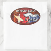Daytona Beach Florida surf art autocollants (Sac)