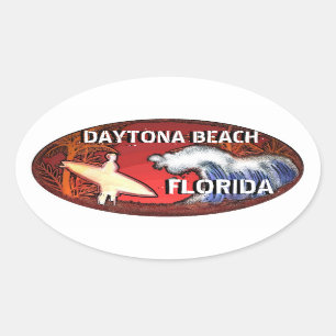 Daytona Beach Florida surf kunst stickers