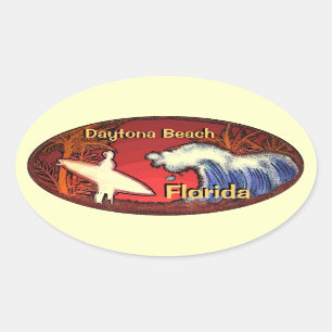 Daytona Beach Florida surfer golven stickers