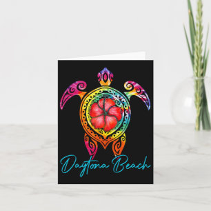 Daytona Beach Florida Tie-Dye Zeeschildpad Vakanti Kaart