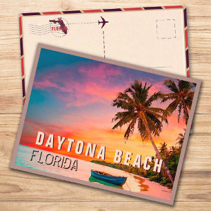 Daytona Beach Florida Tropische palmboom jaren 195 Briefkaart