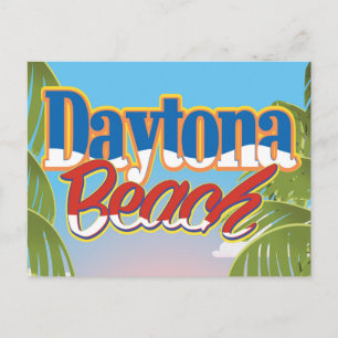 Daytona Beach, Florida USA vintage reisposter Briefkaart