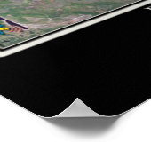 Daytona Beach Florida van Space Satellite Map Poster (Hoek)