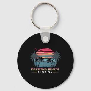 Daytona Beach Florida Zomervakantie Retro Design Sleutelhanger